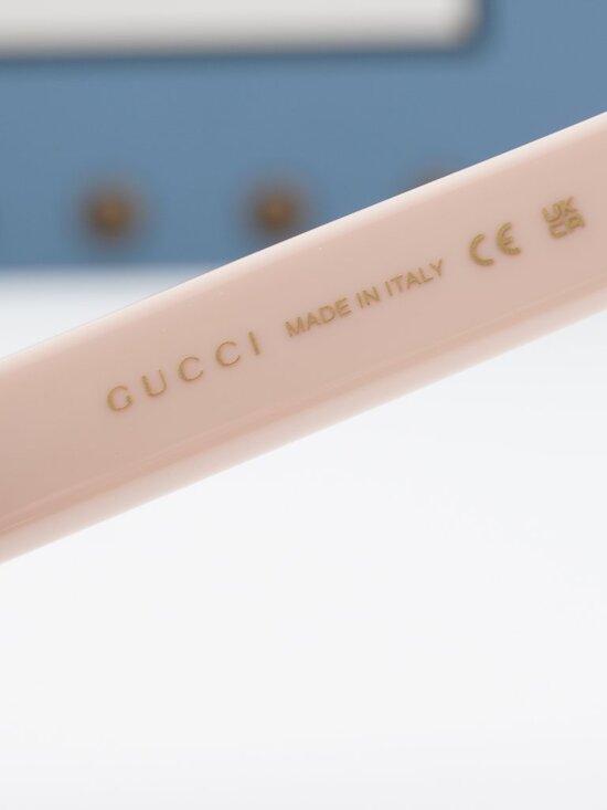 Gucci GG1714S 006 Square Sunglasses - Black / Pink / Grey